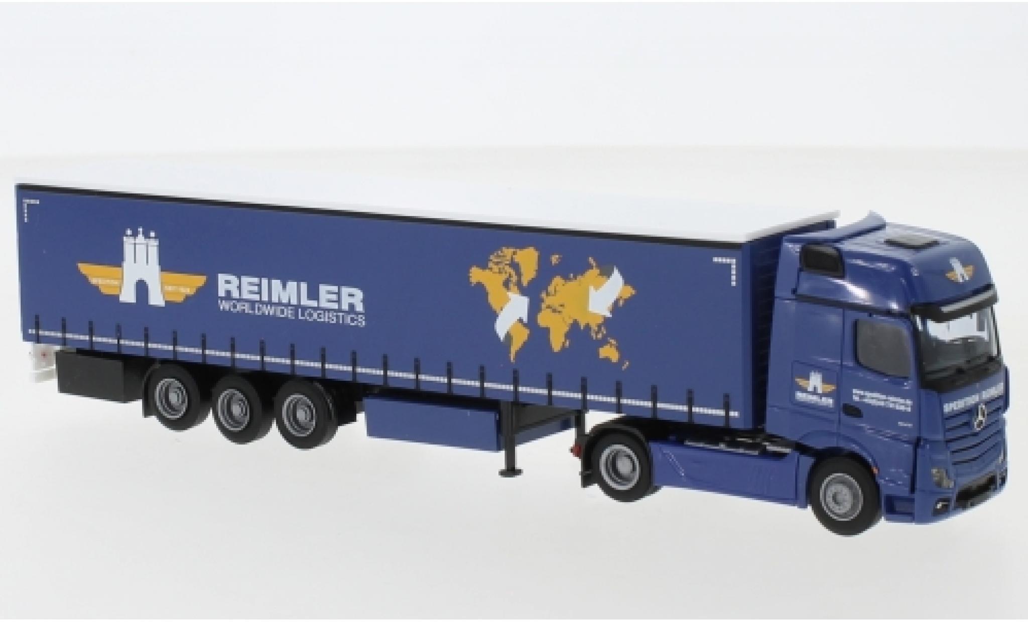 Mercedes Actros 1/87 AWM 5 GigaSpace/Aerop. Reimler camion avec bache diecast model cars