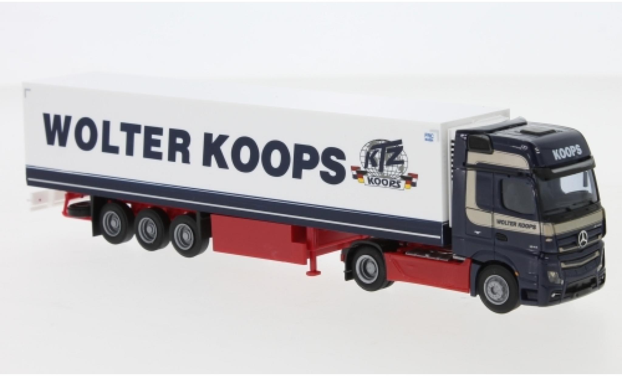 Mercedes Actros 1/87 AWM 5 GigaSpace/Aerop. Wolter Koops (NL) Remorque de bo&icirc;te de r&eacute;frig&eacute;ration diecast model cars