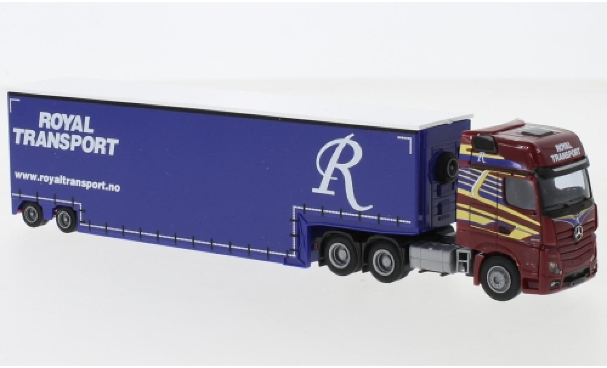 Mercedes Actros 1/87 AWM 2 Giga. / Aerop. Royal Transport Tiefbett-SZ diecast model cars