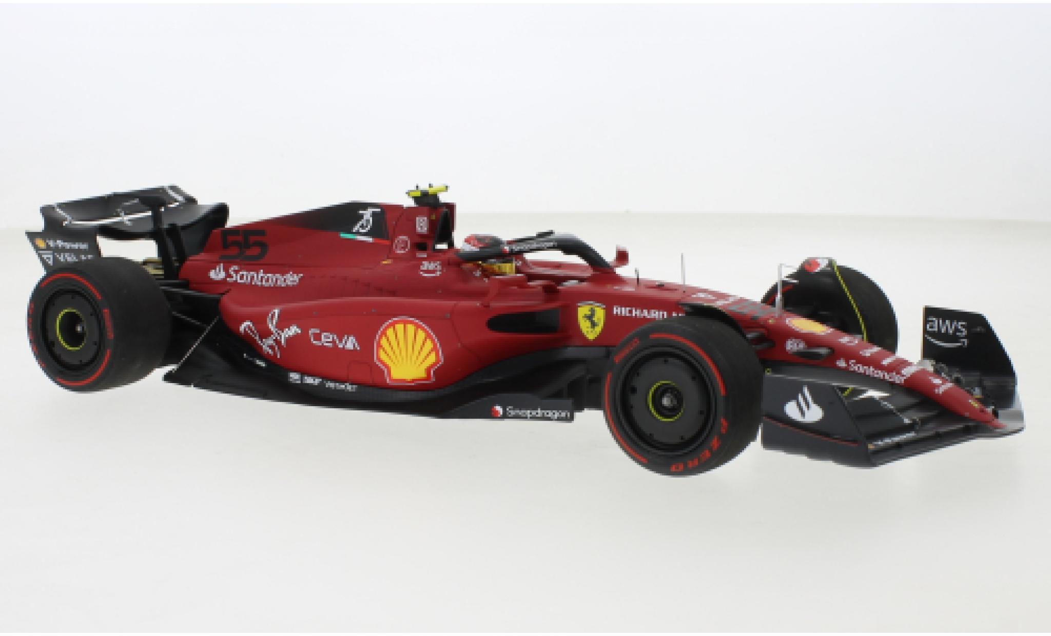 Ferrari F1 1/18 BBR Models -75 No.55 Formel 1 GP Bahrain 2022 diecast model cars