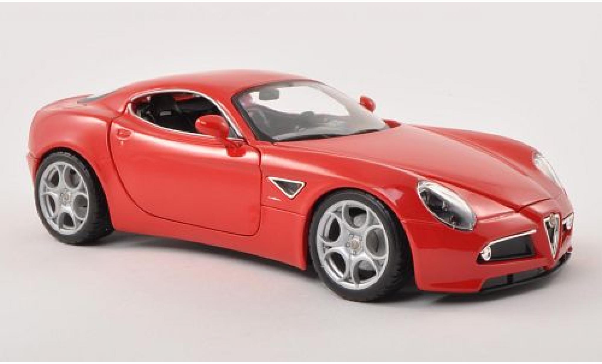 Alfa Romeo 8C 1/18 Burago Competizione red 2007 diecast model cars