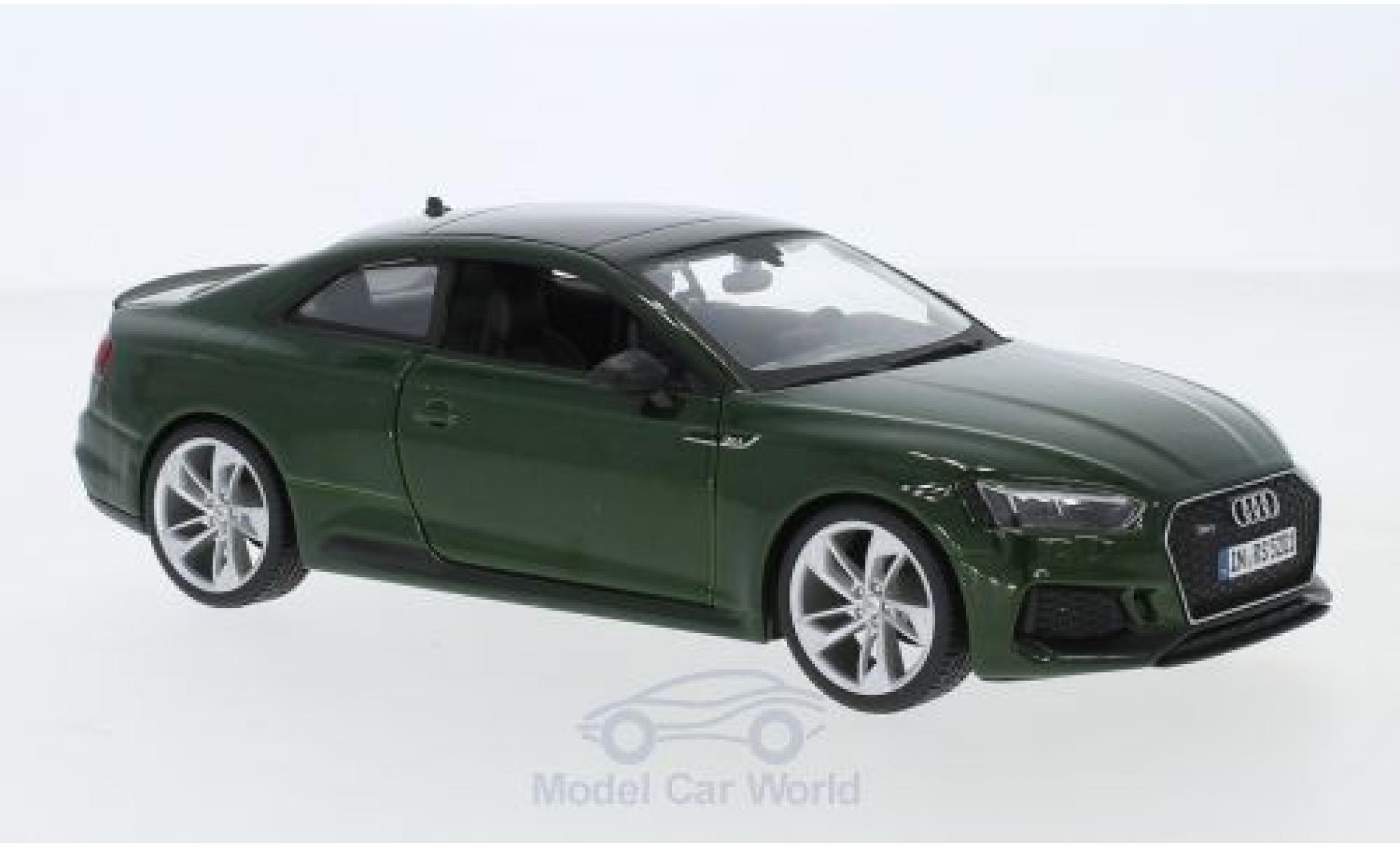 Audi RS5 1/24 Burago RS 5 metallic green 2019 diecast model cars