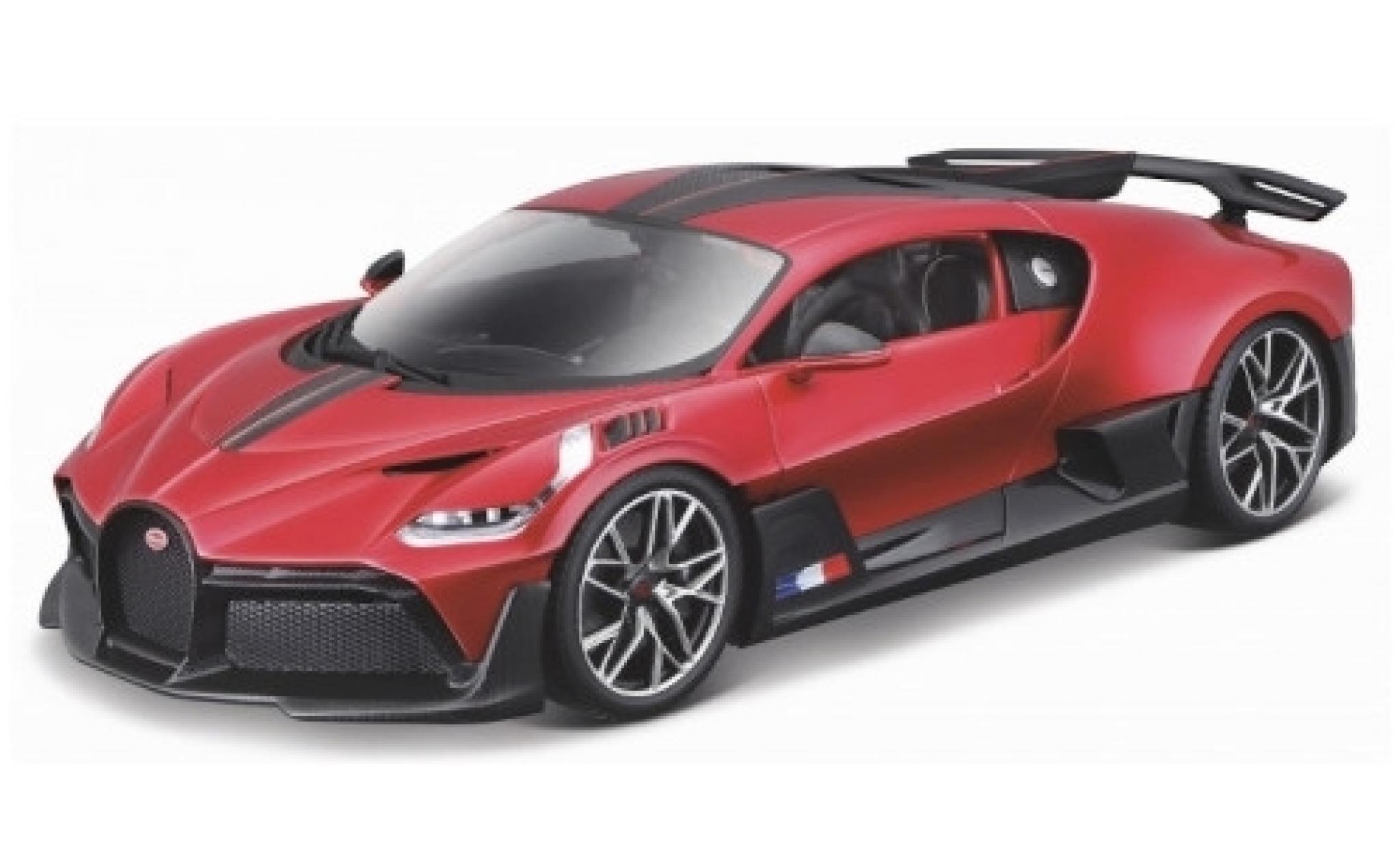 Bugatti Divo 1/18 Burago red/carbon 2019 diecast model cars