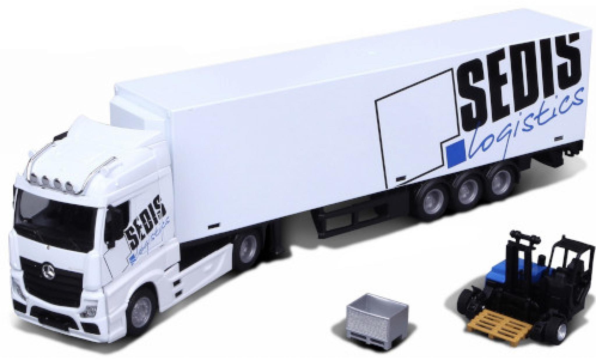 Mercedes Actros 1/43 Burago white/Dekor Sedis Logistics diecast model cars