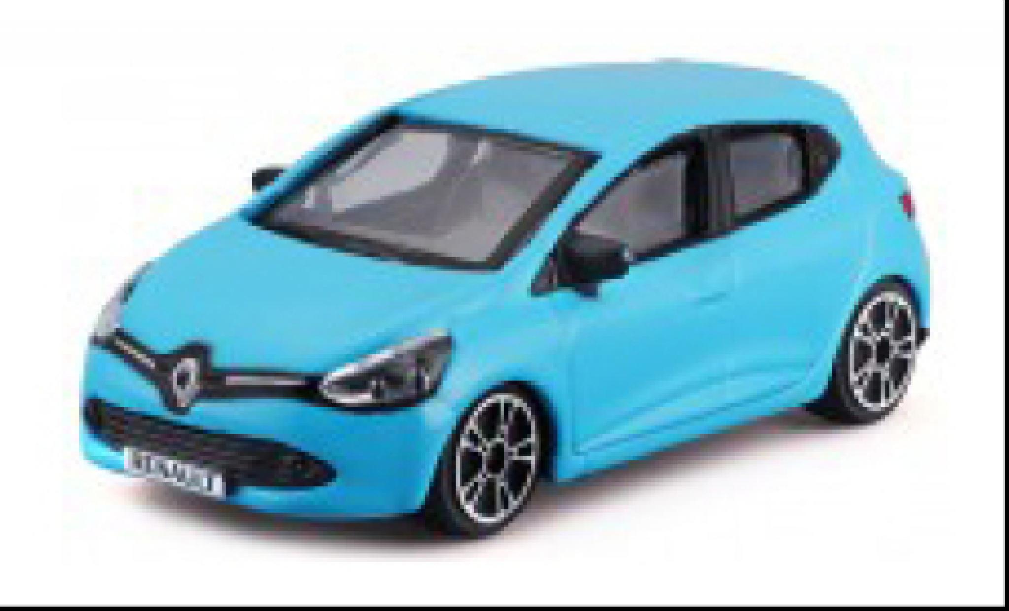 Renault Clio 1/43 Burago blue clair 2013 diecast model cars