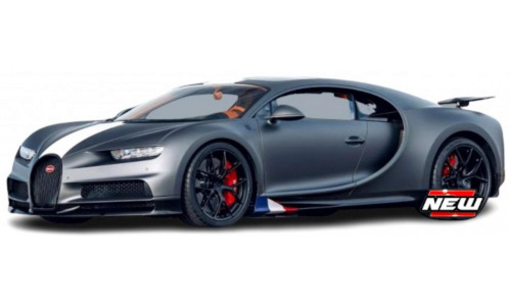 Bugatti Chiron 1/18 Burago Sport grey/white diecast model cars
