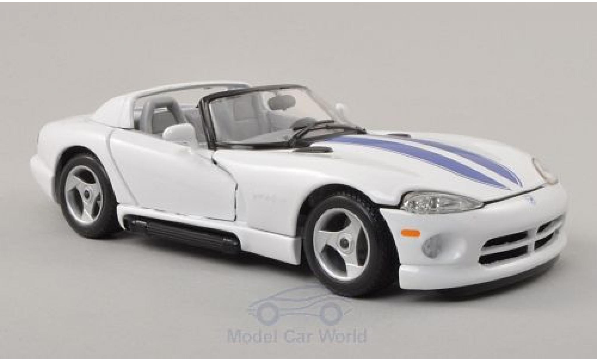 Dodge Viper 1/24 Burago RT/10 white/blue diecast model cars