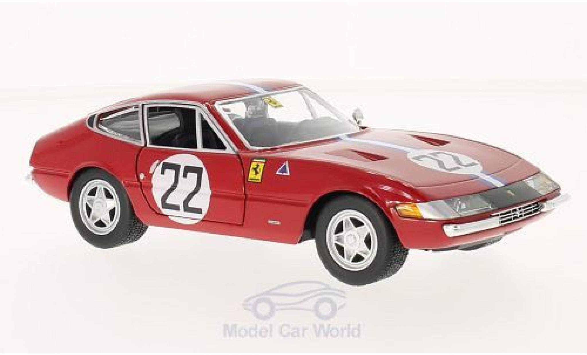 Ferrari 365 1/24 Burago GTB4 Competizione red No.22 diecast model cars