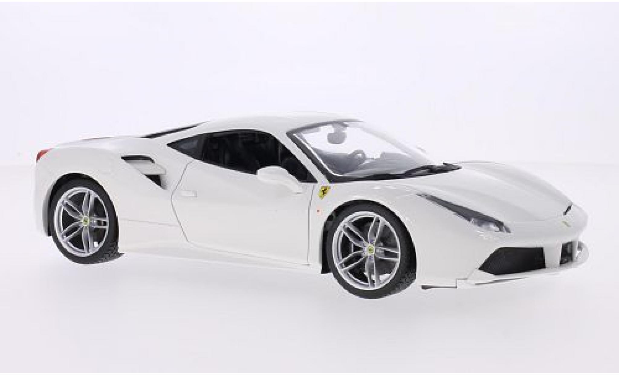 Ferrari 488 1/18 Burago GTB white 2014 diecast model cars