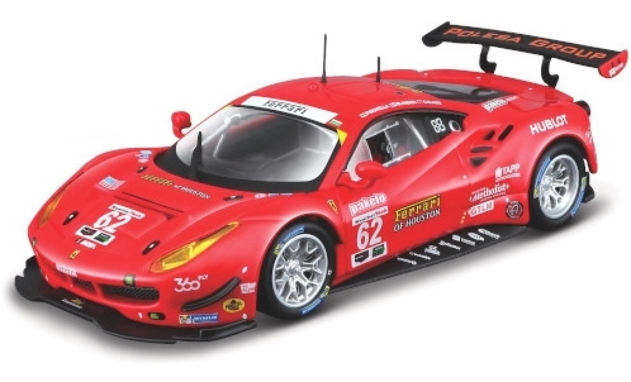 Ferrari 488 1/43 Burago GTE No.62 of Houston 24h Daytona 2017 G.Fisica/T.Vilander/J.Calado diecast model cars