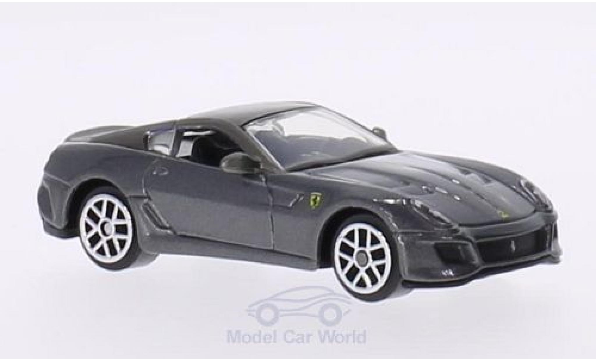 Ferrari 599 GTO 1/64 Burago GTO metallic grey diecast model cars