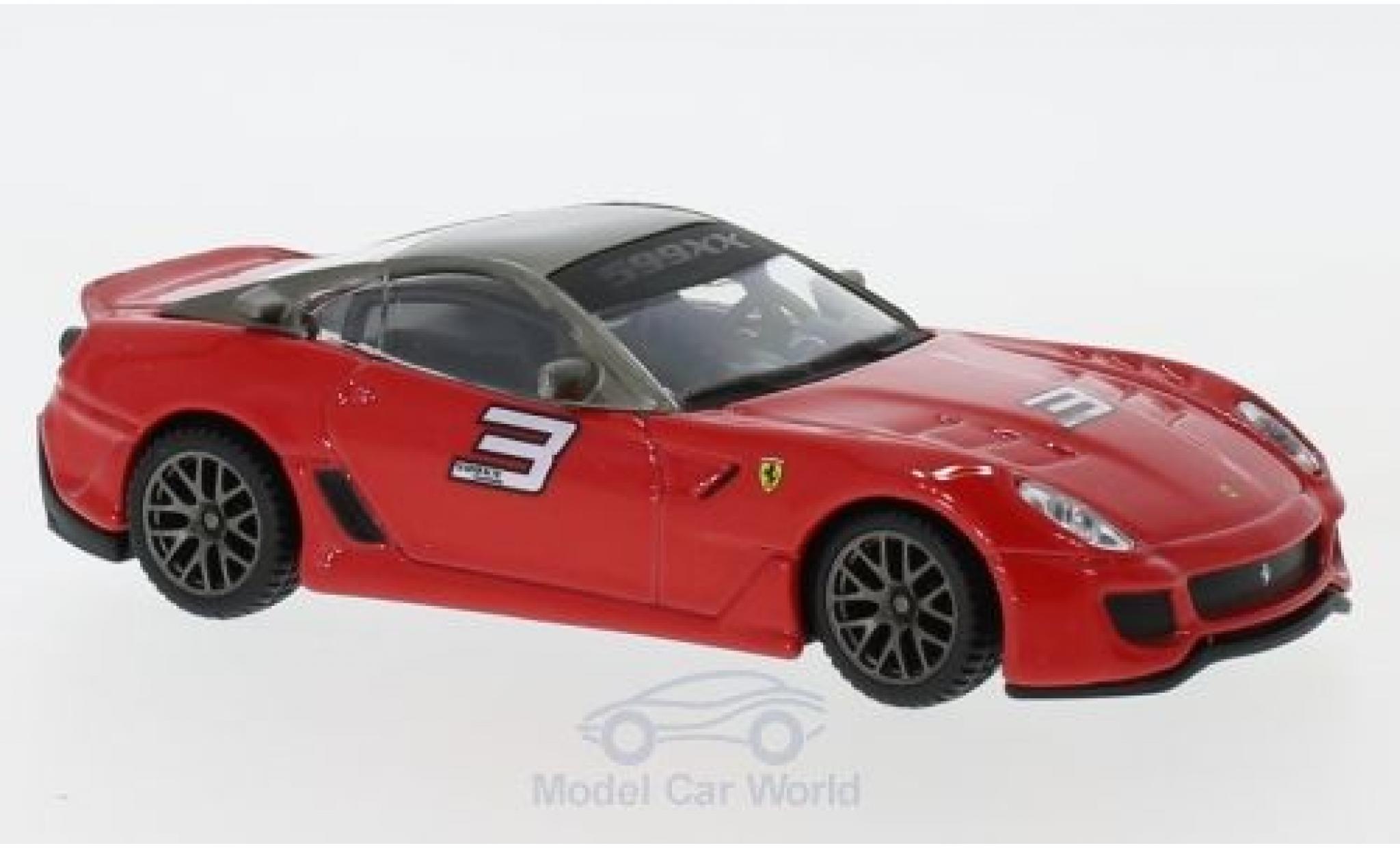Ferrari 599 1/43 Burago XX red/white pull-back diecast model cars