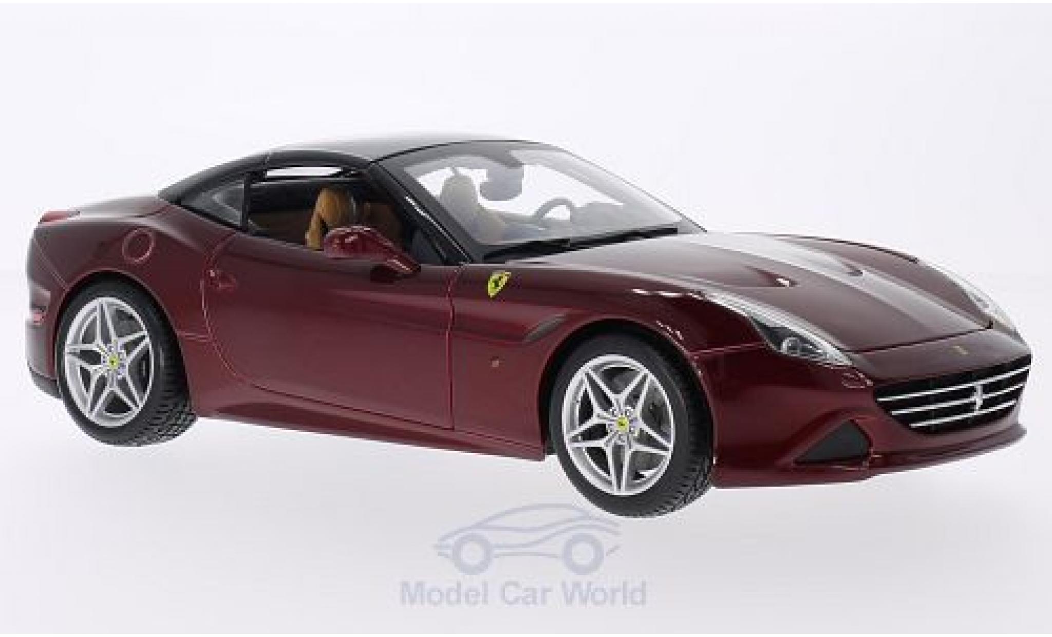Ferrari California 1/18 Burago T metallic red diecast model cars