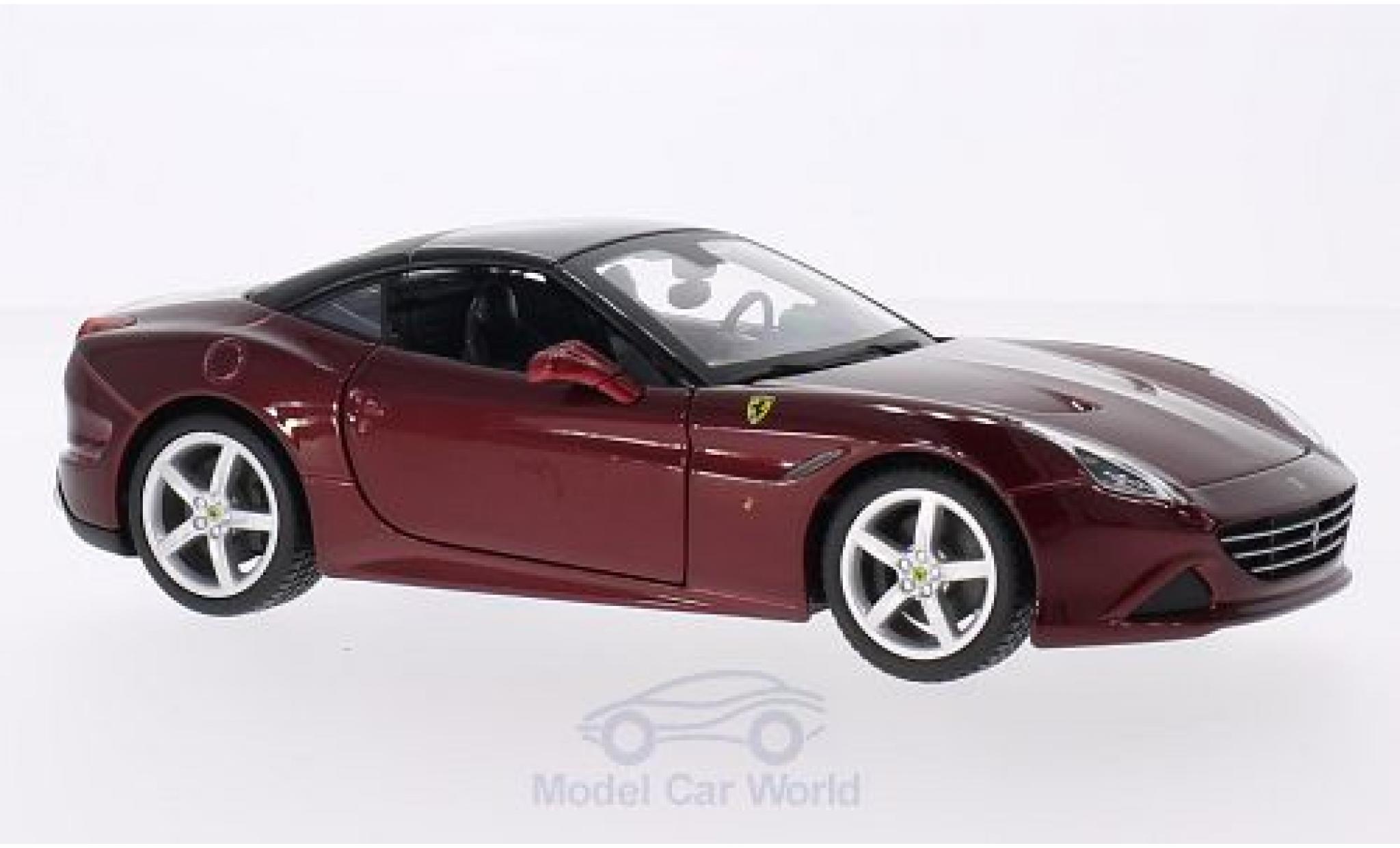 Ferrari California 1/24 Burago T metallic red/black 2014 diecast model cars