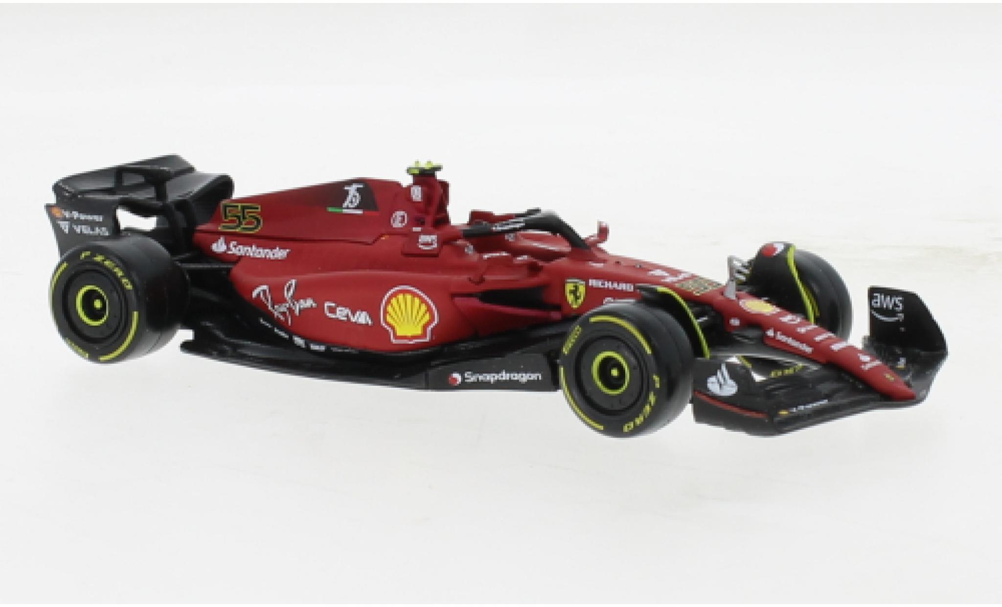 Ferrari F1 1/43 Burago Bburago -75 No.55 Scuderia Formel 1 2022 1:43 diecast model cars