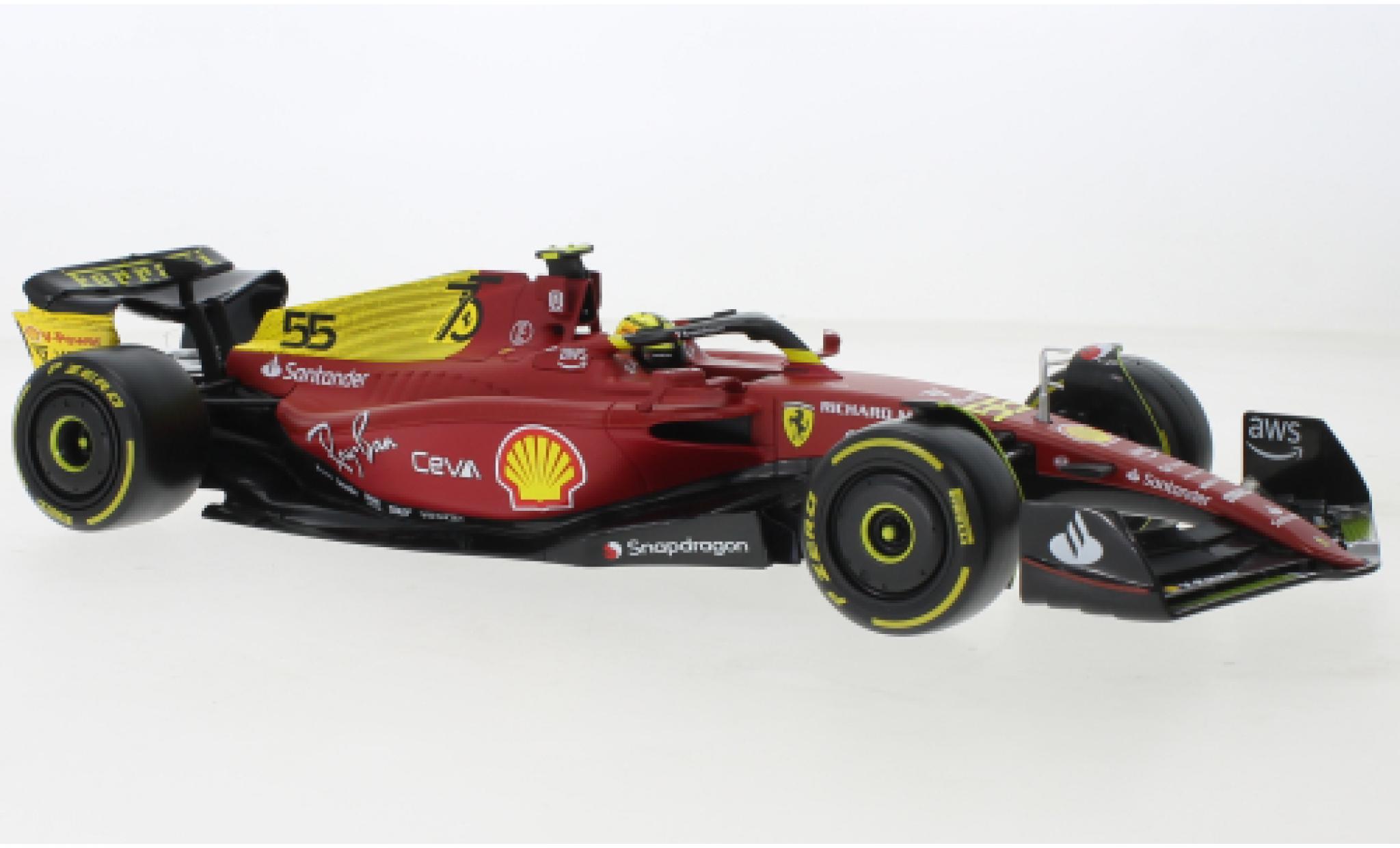 Ferrari F1 1/18 Burago Bburago -75 No.55 Scuderia Formel 1 GP Monza 2022 1:18 diecast model cars