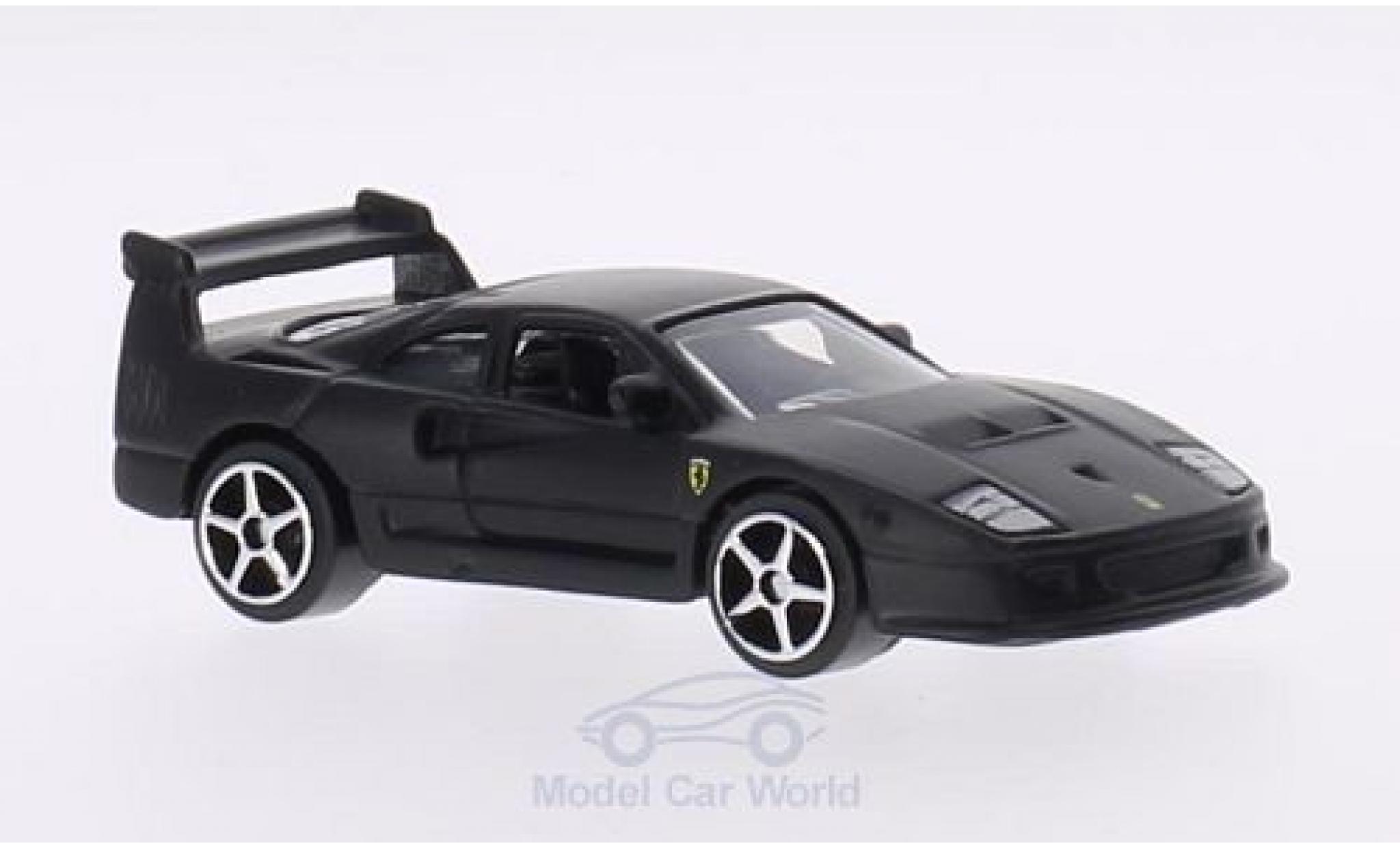 Ferrari F40 1/64 Burago Competizione matt-black diecast model cars