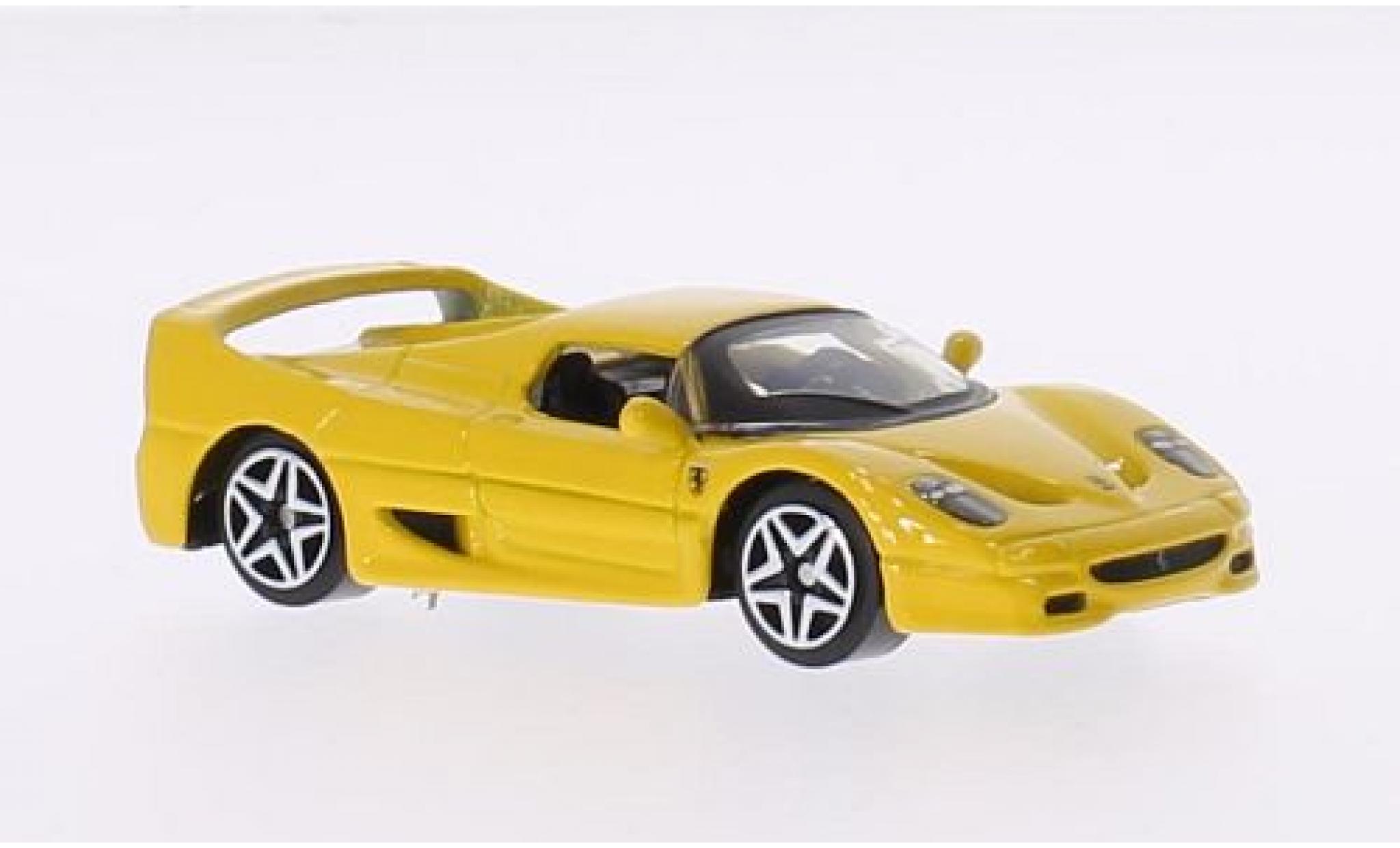Ferrari F50 1/64 Burago yellow diecast model cars