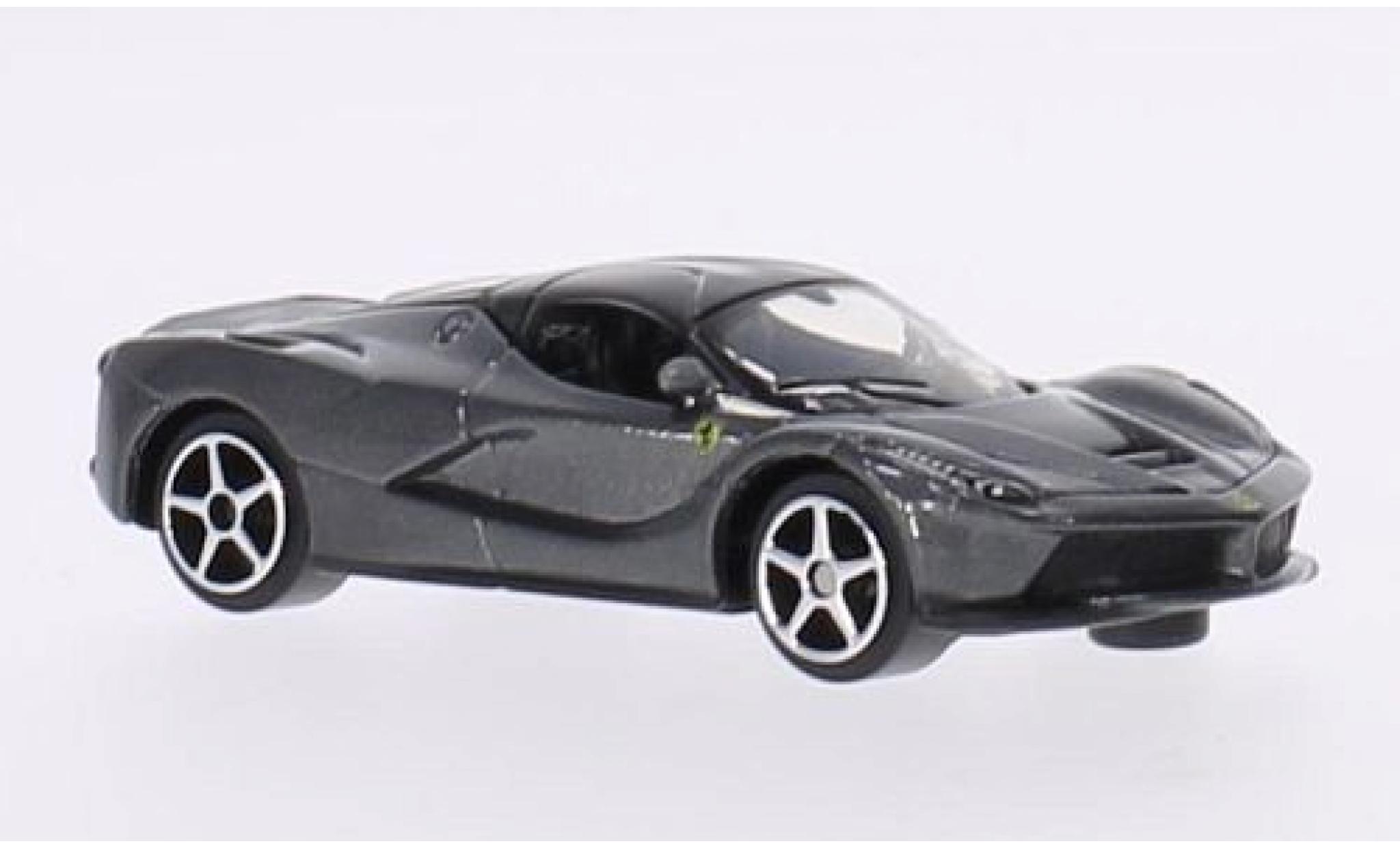 Ferrari LaFerrari 1/64 Burago La metallic grey diecast model cars