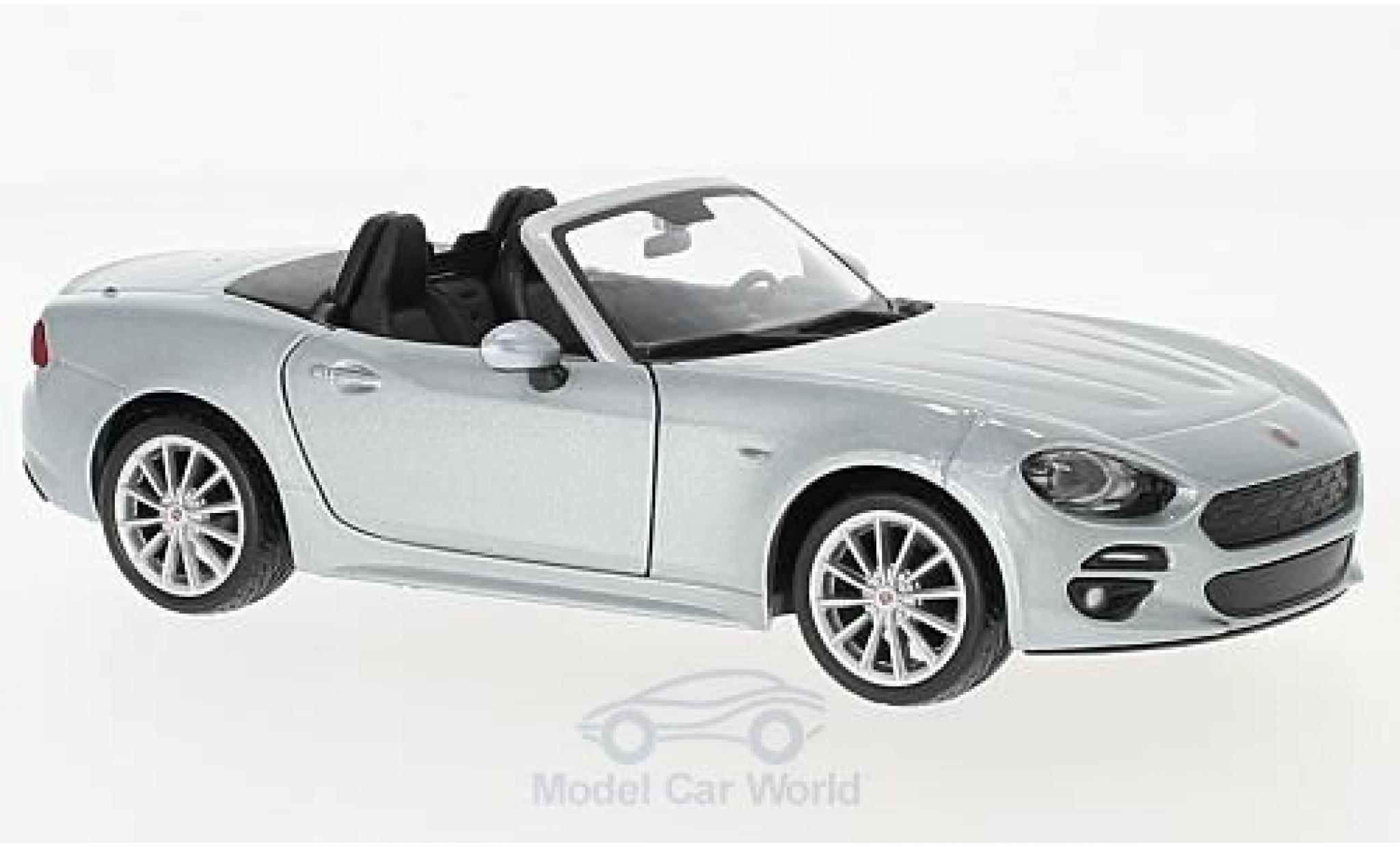 Fiat 124 1/24 Burago Spider metallic grey 2017 ohne Vitrine diecast model cars