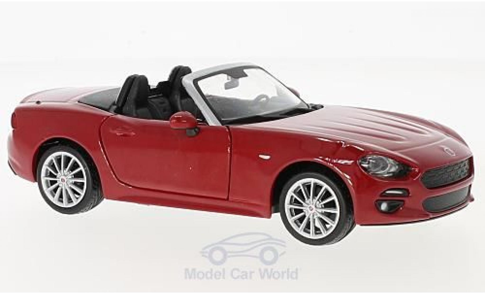 Fiat 124 1/24 Burago Spider red 2017 ohne Vitrine diecast model cars