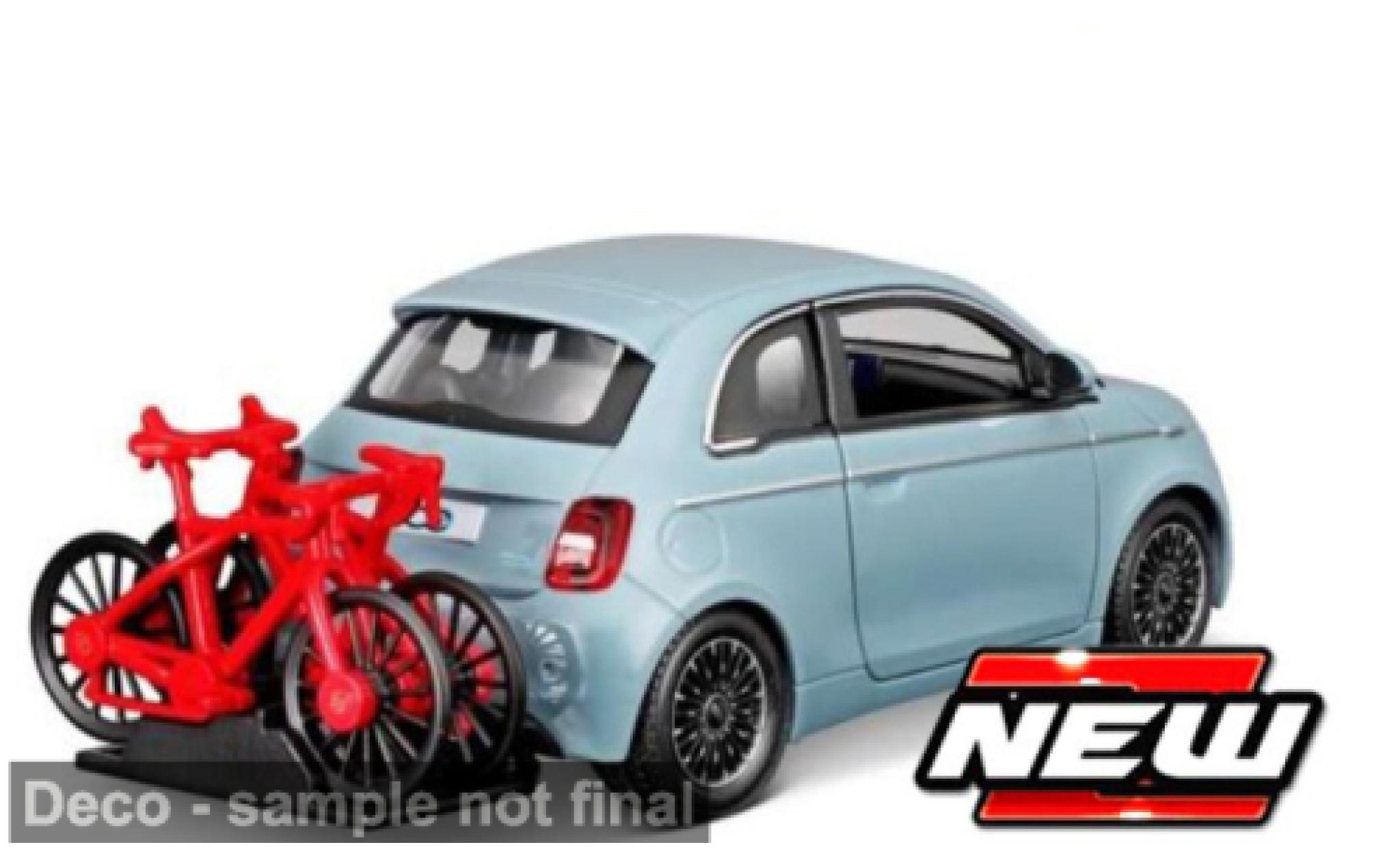 Fiat 500 1/24 Burago Bburago e blue 1:24 diecast model cars