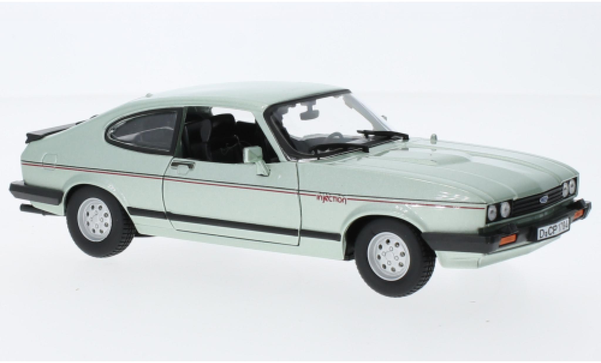 Ford Capri 1/24 Burago Bburago MK III 2.8 Injection metallise green 1982 1:24 diecast model cars