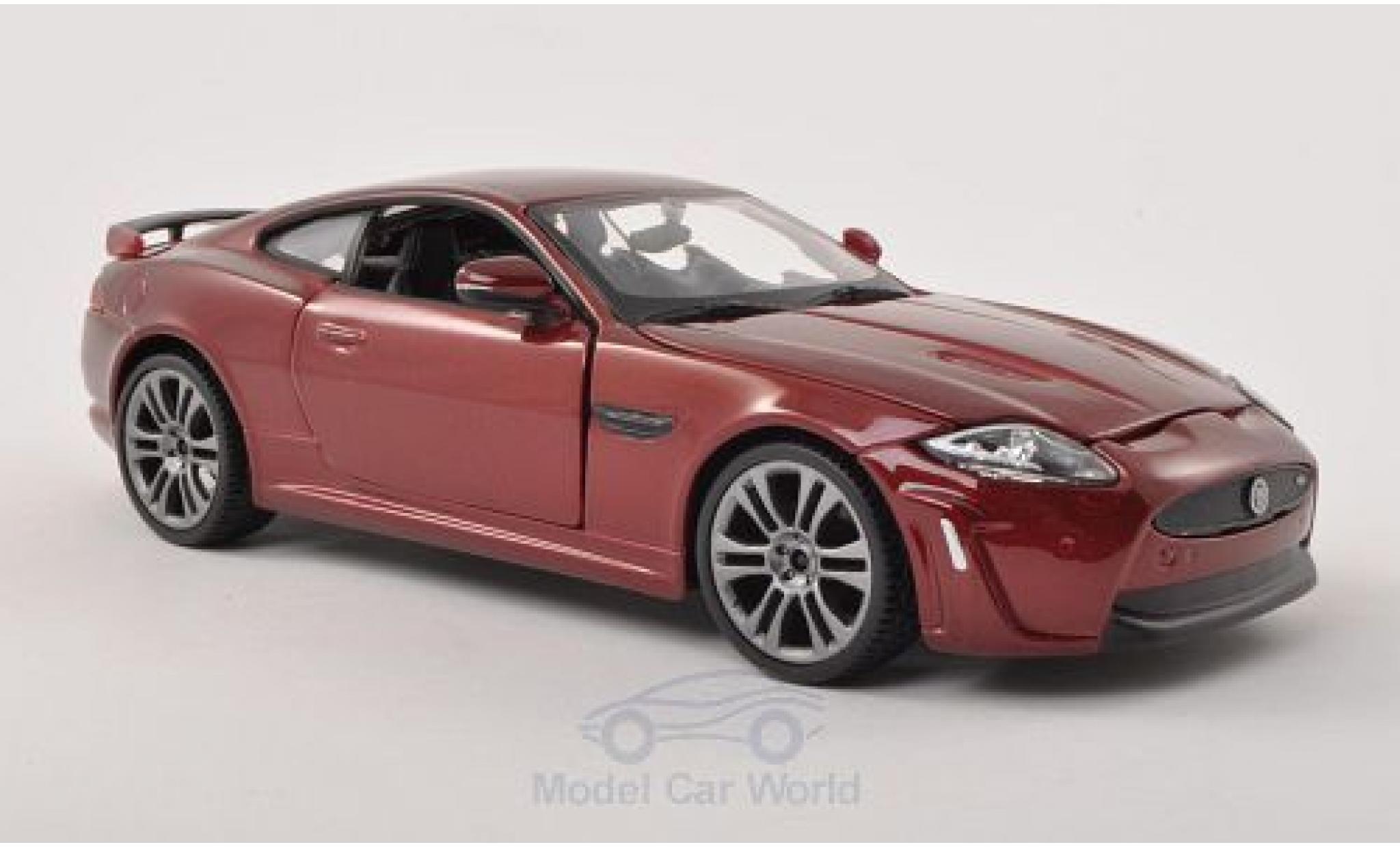Jaguar XKR S 1/24 Burago -S metallic red diecast model cars