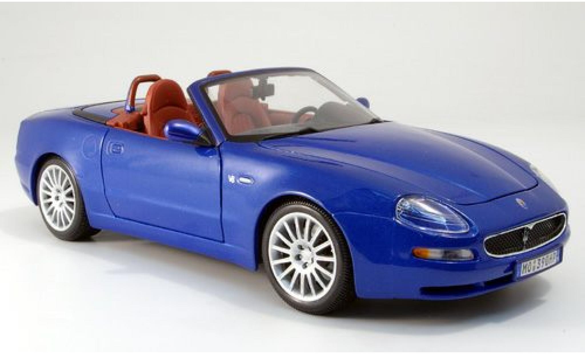 Maserati GT Spyder 1/18 Burago blue 2003 sans Vitrine diecast model cars