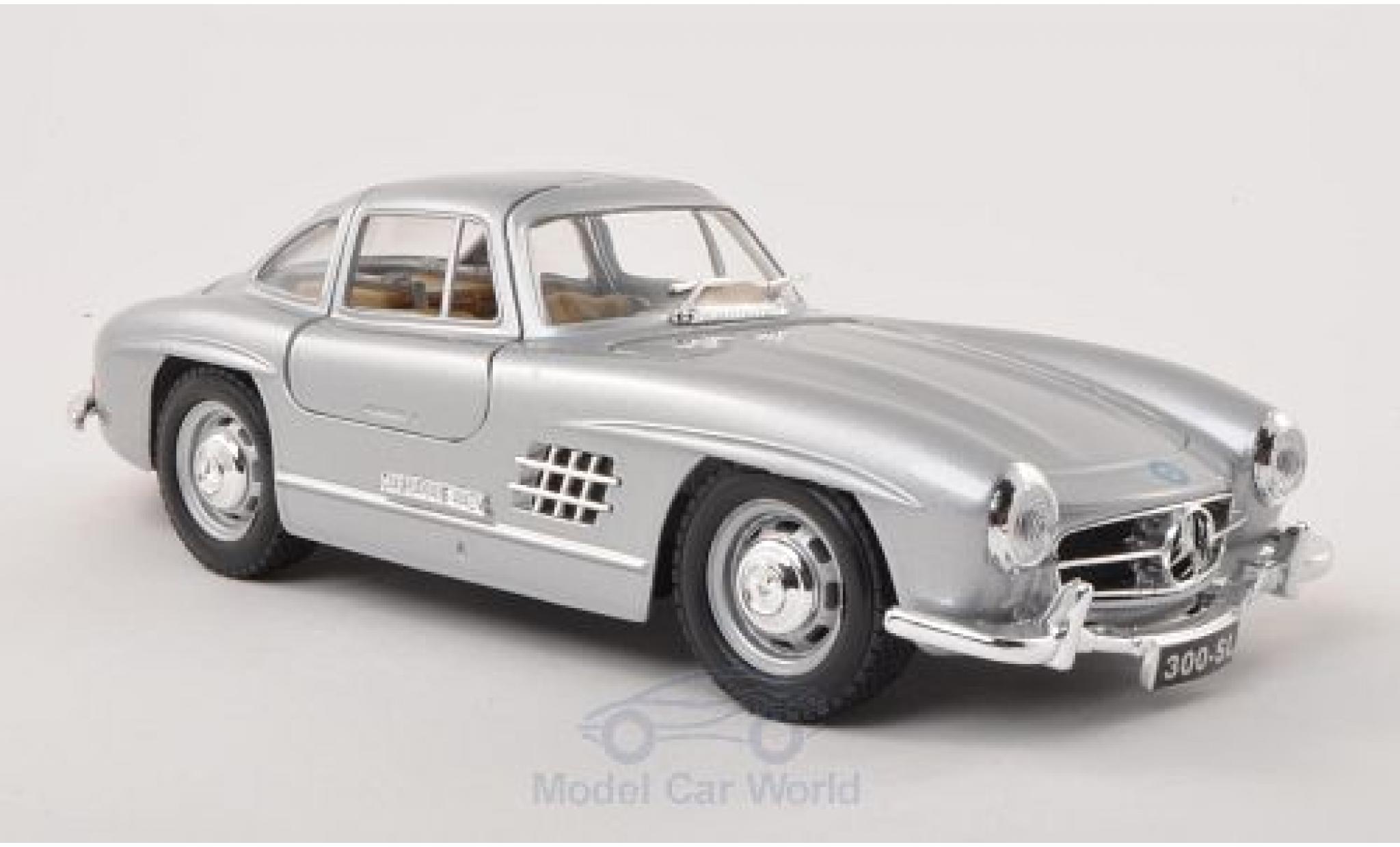 Mercedes 300 SL 1/24 Burago SL (W198) grey 1954 diecast model cars