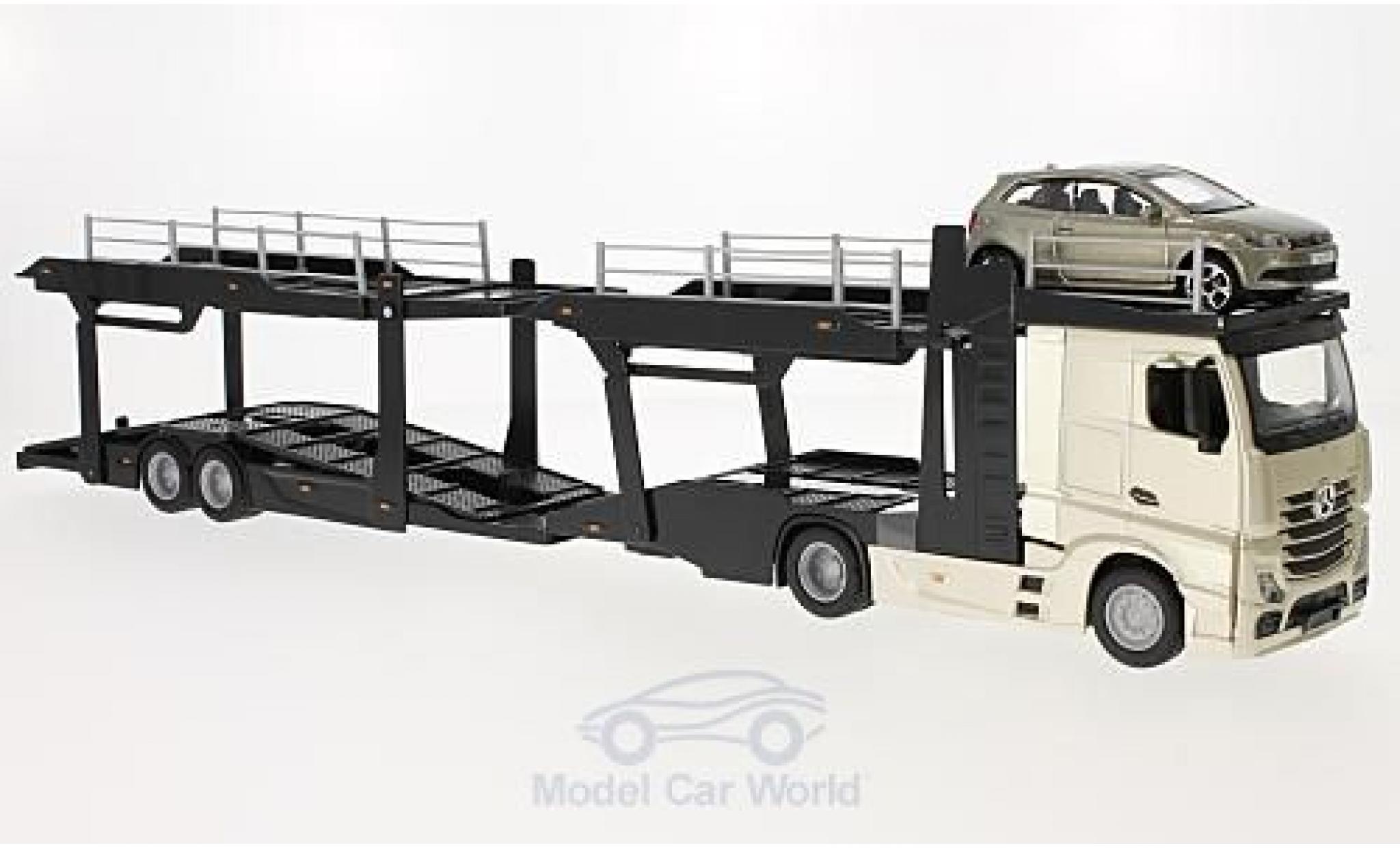 Mercedes Actros 1/43 Burago 2545 Autotransporter mit Volkswagen Polo V GTI diecast model cars