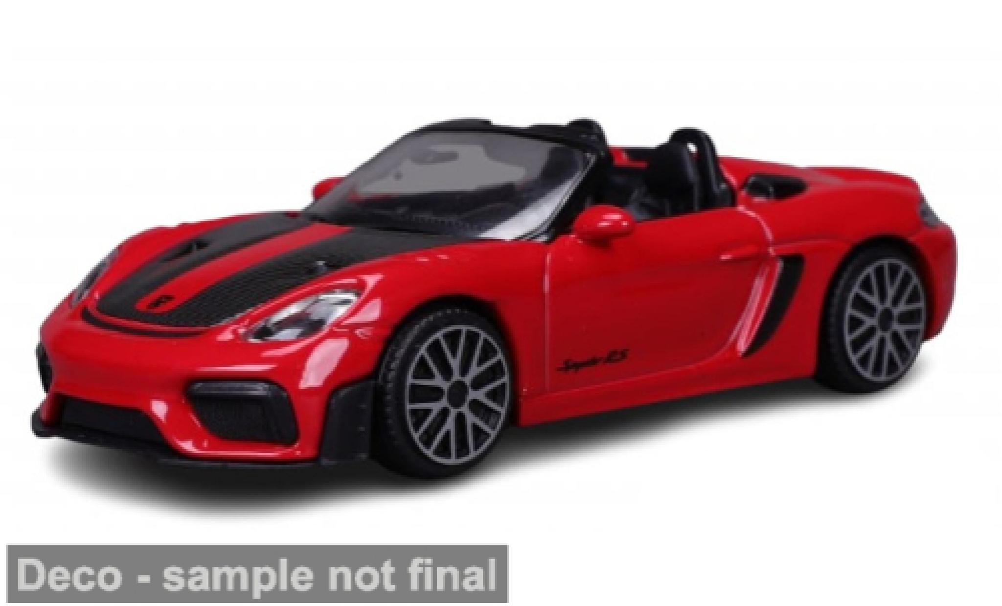 Porsche 718 1/43 Burago Bburago Spyder RS red/black 2024 1:43 diecast model cars