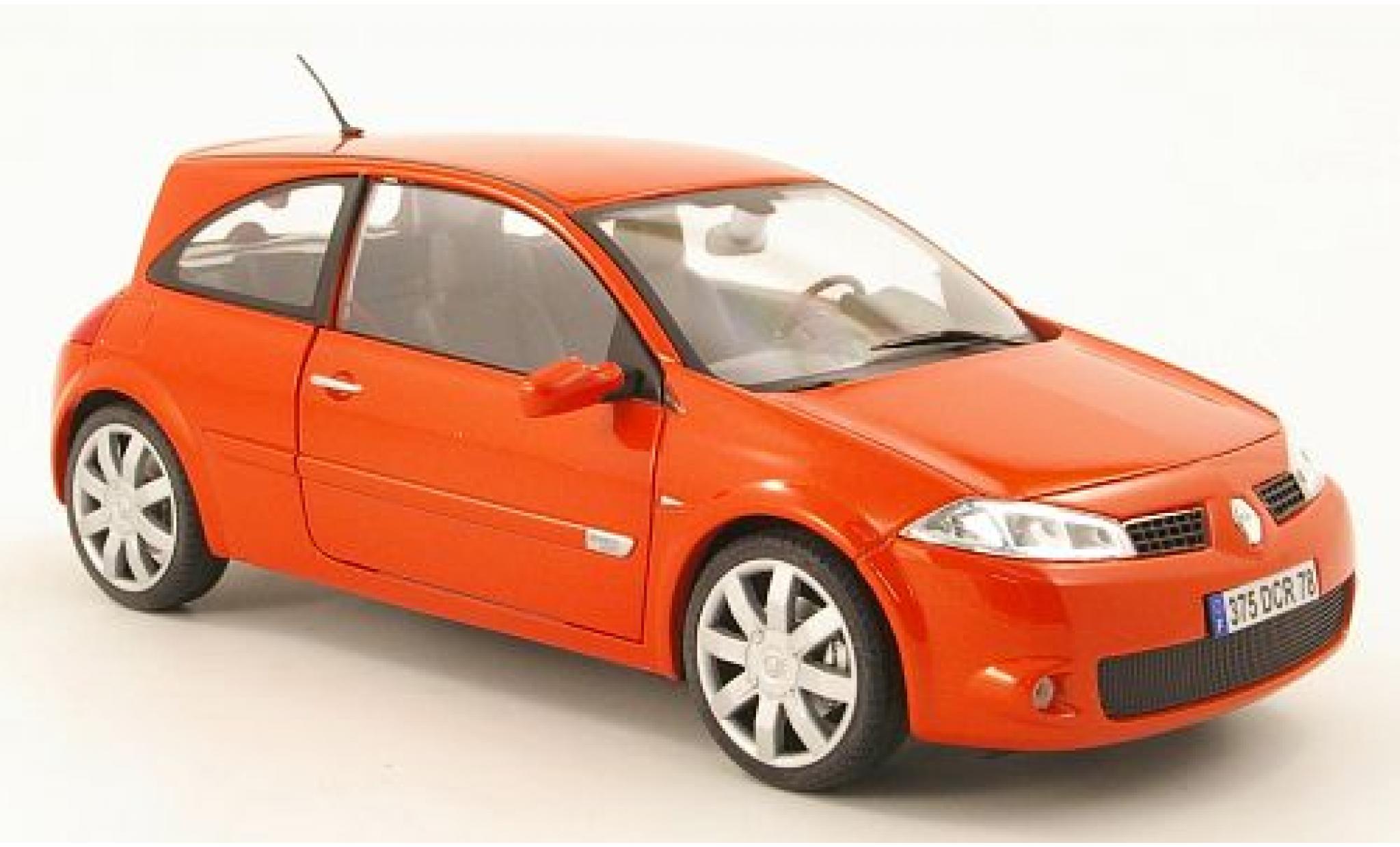 Renault Megane 1/18 Burago RS metallic red sans Vitrine diecast model cars