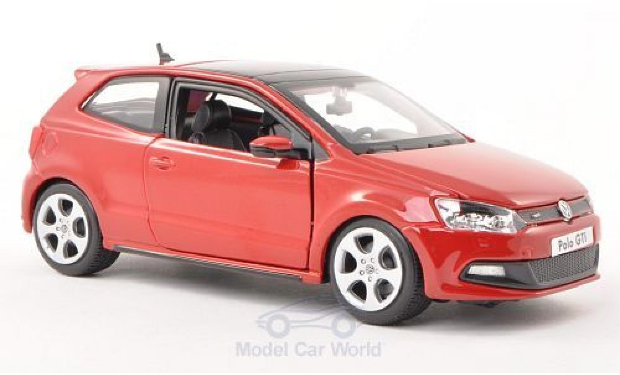 Volkswagen Polo 1/24 Burago V GTI M5 red ohne Vitrine diecast model cars