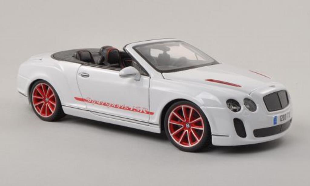 Bentley Continental Supersports 1/18 Burago Supersports Convertible ISR white diecast model cars