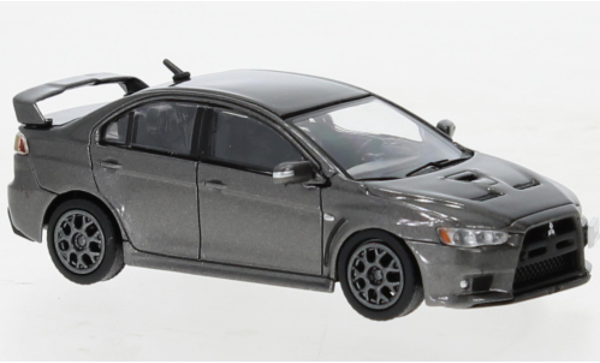 Mitsubishi Lancer 1/64 BM Creations &eacute;volution X metallise grey 2007 diecast model cars