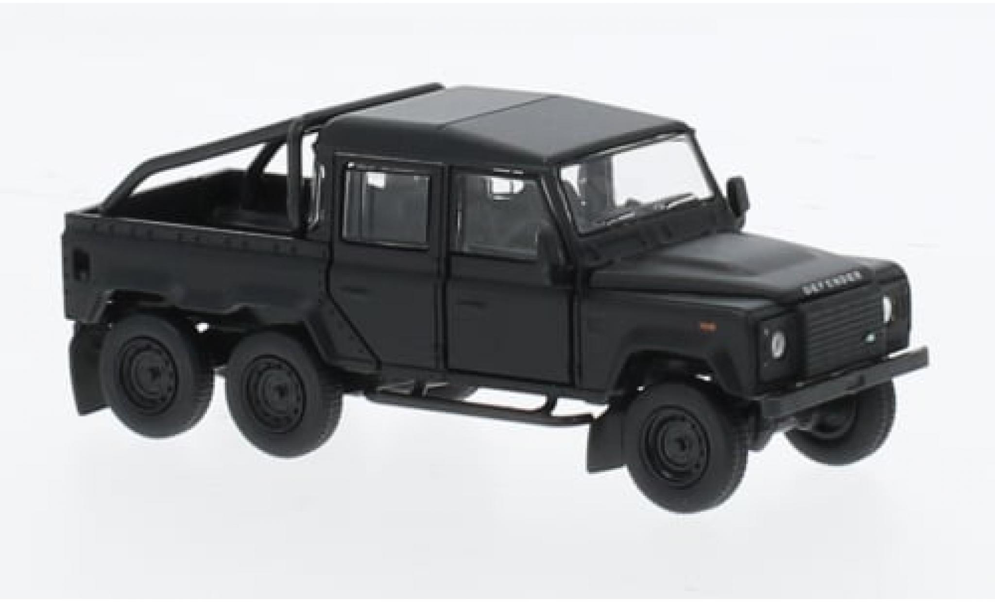 Land Rover Defender 1/64 BM Creations 110 Pick Up 6x6 matt-black RHD 2016 1:64 diecast model cars