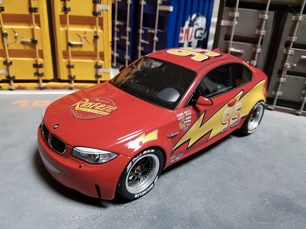 Bmw 1M flash mcqueen 1/18 GT Spirit