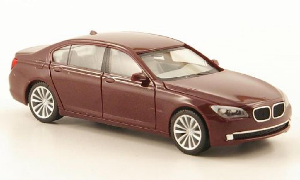 Bmw 740 F02 1/87 Herpa F02 i version longue red 2008 diecast model cars