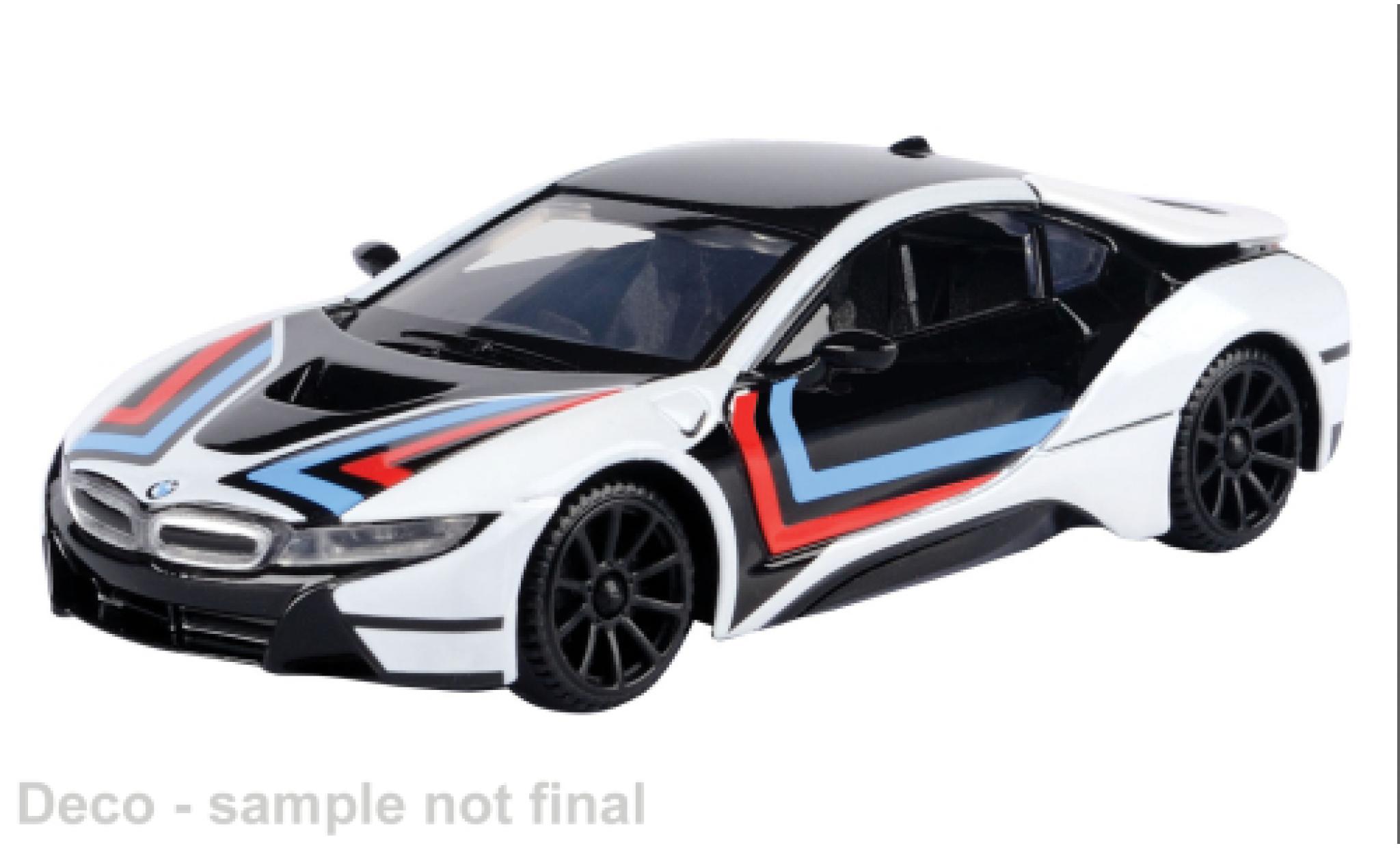 Bmw i8 1/43 Motormax white/Dekor 1:43 diecast model cars