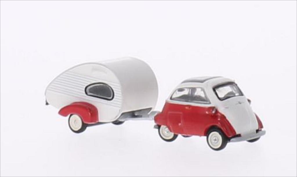 Bmw Isetta 1/87 Schuco Export red/white diecast model cars