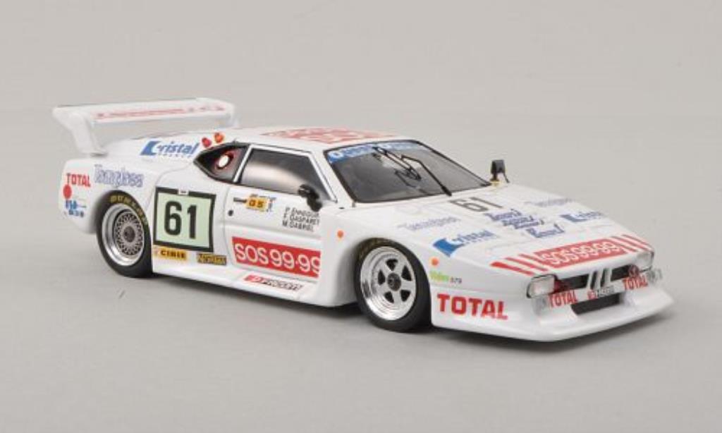 Bmw M1 1982 1/43 Spark 1982 No.61 24h Le Mans 1982 /F.Gasparetti diecast model cars