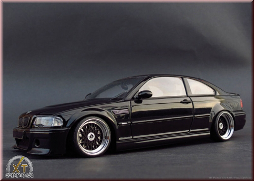 Bmw M3 E46 1/18 Autoart E46 CSL black jantes BBS 18 pouces diecast model cars