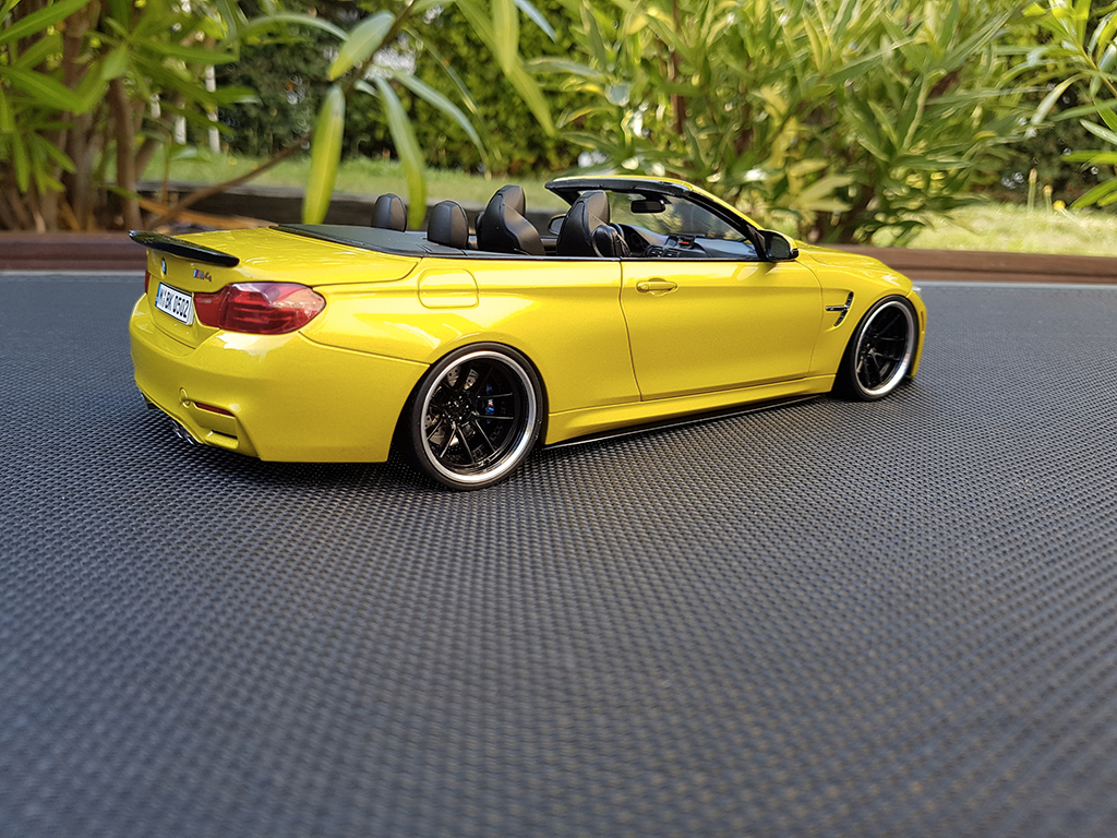 Bmw M4 Cabriolet F83 yellow M performance 1/18 Paragon