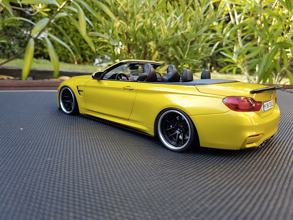 Bmw M4 Cabriolet F83 yellow M performance 1/18 Paragon