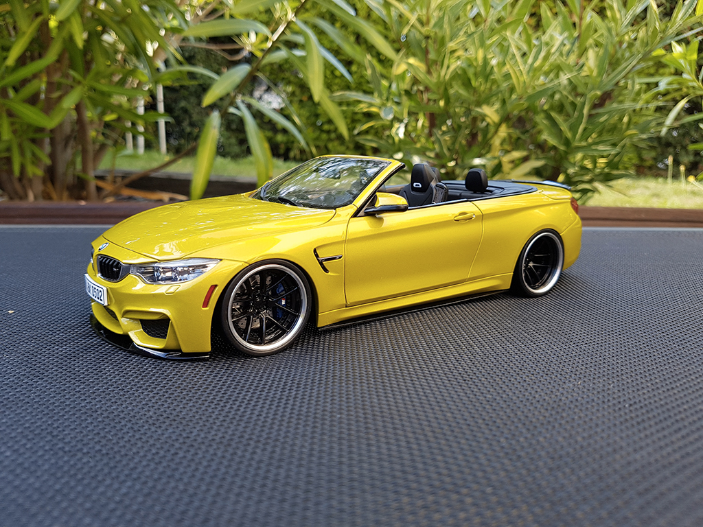 Bmw M4 Cabriolet F83 yellow M performance 1/18 Paragon