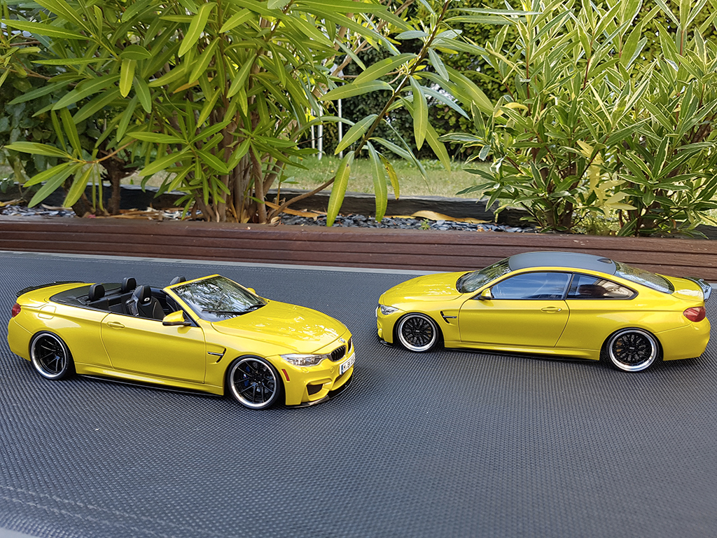 Bmw M4 Cabriolet F83 yellow M performance 1/18 Paragon