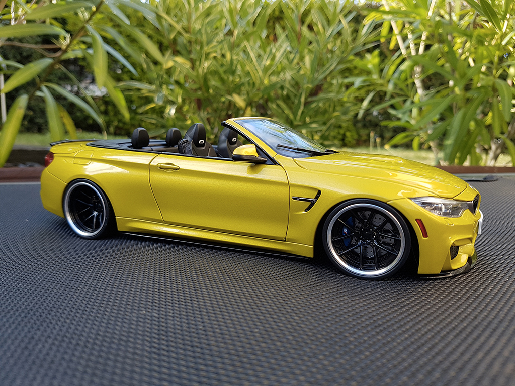 Bmw M4 Cabriolet F83 yellow M performance 1/18 Paragon