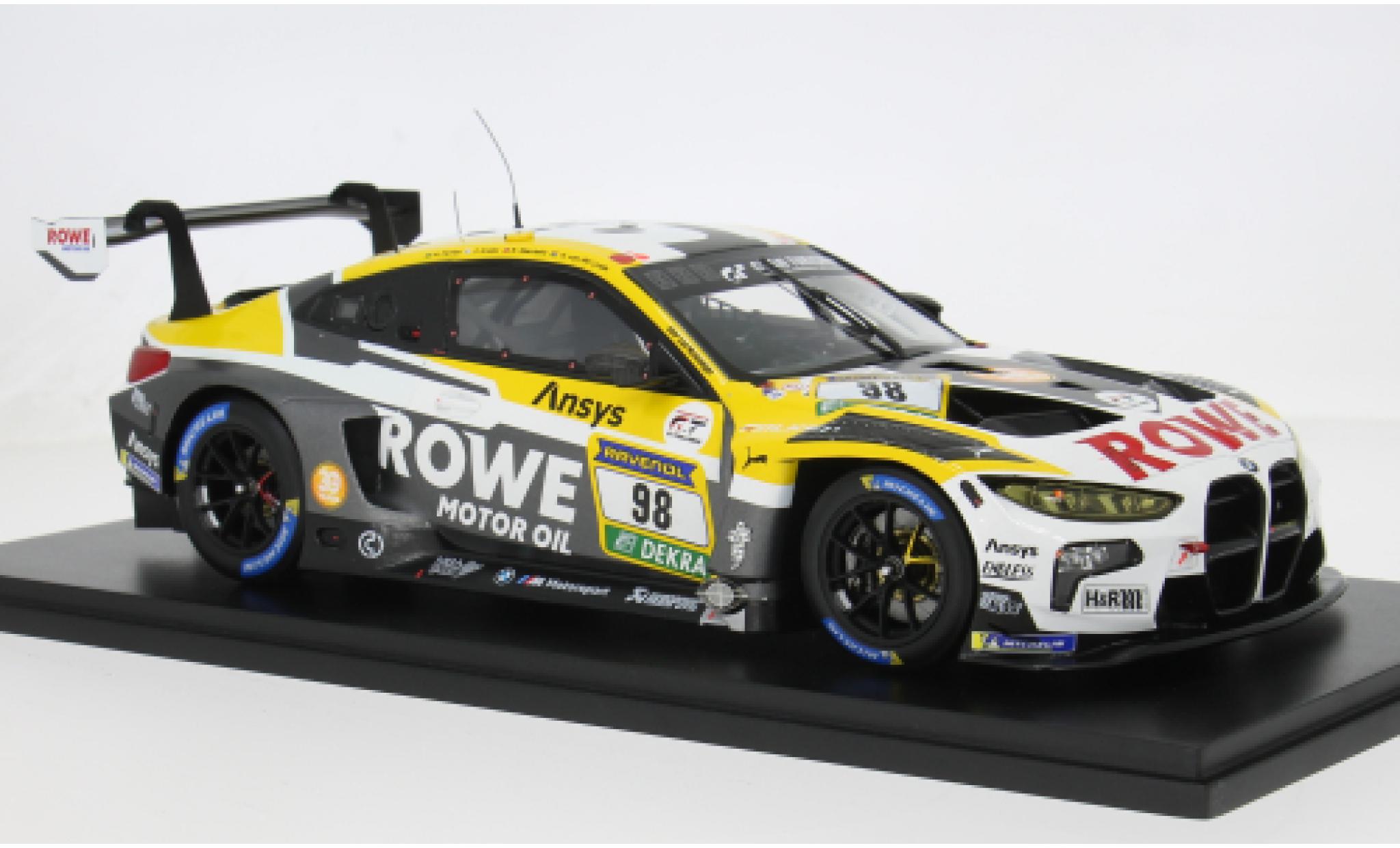 Bmw M4 1/18 Spark GT3 EVO 24h N&uuml;rburgring 2025 Rowe Racing #98 A.Farfus/J.Krohn 1:18 diecast model cars