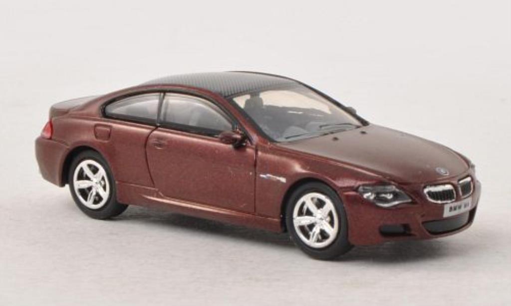 Bmw M6 E63 1/87 Busch E63 red/carbon 2005 diecast model cars